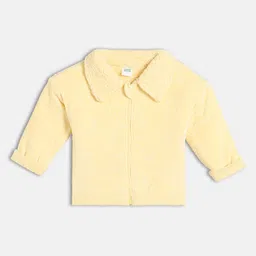 MINI KLUB Cotton Blend Knit Full Sleeves Bunny Designed Heavy Winter Jacket - Beige-image-93