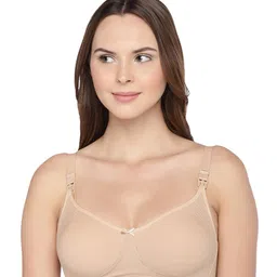 Inner Sense Organic Cotton Knit Pack Of 3 Solid Antimicrobial Maternity Bras With Nursing Access - Multi Colour image 3