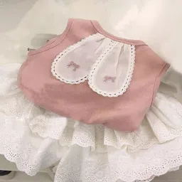 FOREVER FRIDAY Girls Embroidered Pure Cotton Round Neck Top With Skirt-picture-2