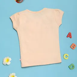 V-Mart Girls Typography Printed Round Neck Cotton T-shirt image 2