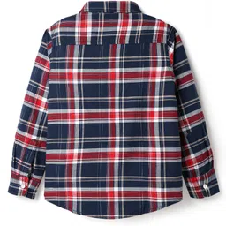 Pine Kids Cotton Woven Full Sleeves Checks Shirt - Red image 3