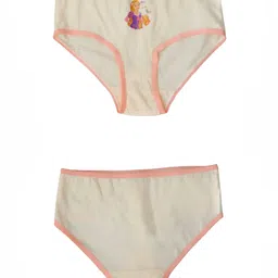 Yellow Bee Cotton Knit Pack Of 3 Disney Princesses Featuring Cinderella & Rapunzel Printed Panties - Multi Colour image 5