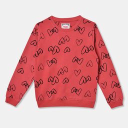 R&B Girls Conversational Printed Round Neck Cotton Pullover Sweatshirt-picture-21