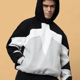 WEARDUDS Men Colourblocked Hooded Sweatshirt-picture-16