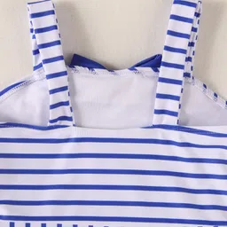 Mark & Mia Sleeveless Frock Swimsuit With Stripes - Blue image 5