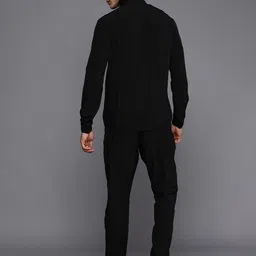 ASICS Men Black Brand logo Printed Long Sleeve Open Front Tracksuit image 5