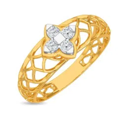 Kisna Diamond & Gold Jewellery Kezial 14k (585) Diamond & Gold Ring For Women-image-82