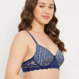 Clovia Geometric Bra Full Coverage Lightly Padded image 2