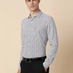Allen Solly White Slim Fit Printed Shirt image 3