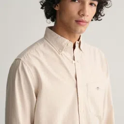GANT Solid Button Down Regular Fit Shirt image 3