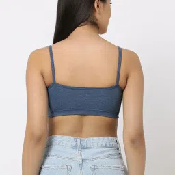 AROUSY Blue & Black Cotton Beginner's Bra - Pack Of 3 image 3