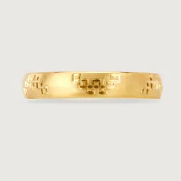Mia by Tanishq Soulmates Signature Bands 18k Gold Couple Ring (Single Quantity) image 3