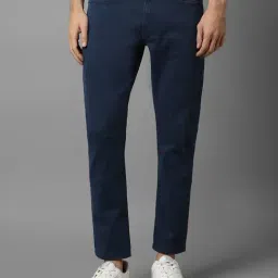 Louis Philippe Navy Cotton Slim Fit Jeans-picture-37