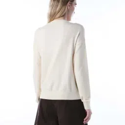 Only Off White Regular Fit Printed Sweatshirt image 2