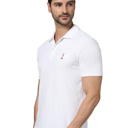 celio celio* White Regular Fit Textured Polo T-Shirt image 3