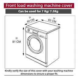 The Furnishing Tree Waterproof and Dustproof PVC Washing Machine Cover Fully-Automatic Front Loadin image 3