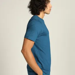 Puma x one8 Teal Blue Regular Fit Cotton Crew T-Shirt image 3