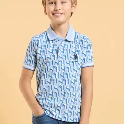 U.S. Polo Assn. Boys Blue Half Sleeves Polo T-Shirt-picture-32