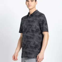 adidas Black Regular Fit Printed Golf Polo T-Shirt image 3