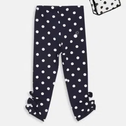 Blue Giraffe Kids Navy Cotton Printed Leggings-picture-37