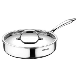 Bergner Triply Silver Stainless Steel Induction Base Saute Pan 22 cm diameter with Lid - Set of 1-picture-24