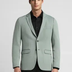 Peter England Elite Green Slim Fit Blazer-picture-32
