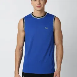 Peter England Blue Slim Fit Vests-image-32