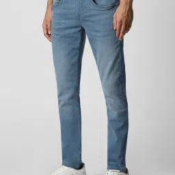 Van Heusen Blue Cotton Skinny Jeans image 3