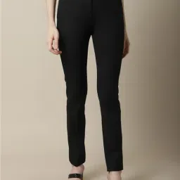 Cantabil Black Mid Rise Flat Front Trousers-picture-47