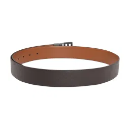 Tommy Hilfiger Brown & Tan Dunmore Leather Reversible Belt For Men image 3