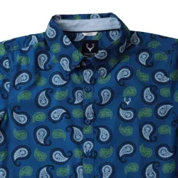 Allen Solly Junior Blue Cotton Printed Full Sleeves Shirt image 3