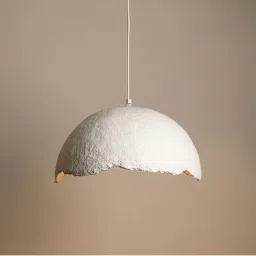 FIG Living Black Paper Mache Terra Pendant Lamp image 3