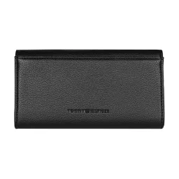 TOMMY HILFIGER Black Wexford Roche Flap Textured Flap Wallet with Sling image 3
