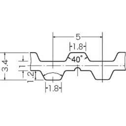 Mitsuboshi Polyurethane Timing Belt T5 Type (Length 700 mm, Teeth 140), DT5-20-140-image-28