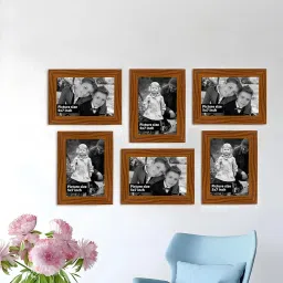 Art Street Synthetic Wood Brown Photo Frame (5 x 7 Inch) - Set of 6 image 3