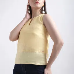 Iconic Yellow Linen Top image 3