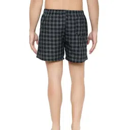 XYXX Black & Grey Checks Regular Fit Boxers (Pack of 2) image 2