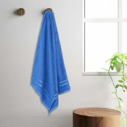 Welspun Quick Dry Blue Cotton 380 GSM Bath Towel-picture-32