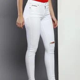 Tommy Hilfiger Regular Fit White Lightly Washed Mid Rise Jeans image 3