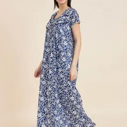 Sweet Dreams Navy Printed Nighty image 3