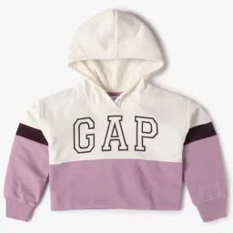 GAP Girls Purple Color Block Hoodie-image-17