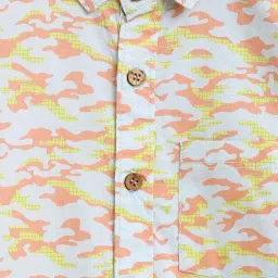 Tales & Stories Kids Blue & Peach Cotton Printed Full Sleeves Shirt image 3