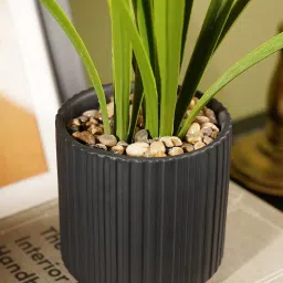 Pure Home and Living Green Artificial Cymbidium in Ceramic Pot image 3