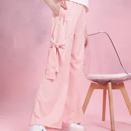 DressBerry Women Bow Detail Flared Trousers-image-41