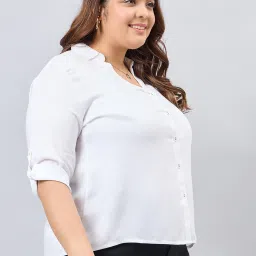 Style Quotient White Rayon Regular Fit Shirt image 3