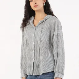 showoffff SHOWOFF Grey Cotton Checks Shirt image 3