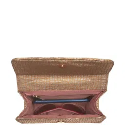 Baggit Glisten Golden PU Textured Sling Handbag image 3