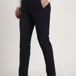 Turtle Navy Slim Fit Trousers image 3