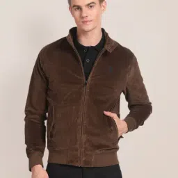 U.S. Polo Assn. Brown Cotton Regular Fit Jacket-image-35