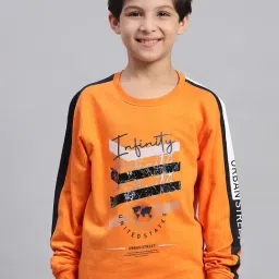 Monte Carlo Kids Orange Printed Full Sleeves Sweatshirt-picture-16